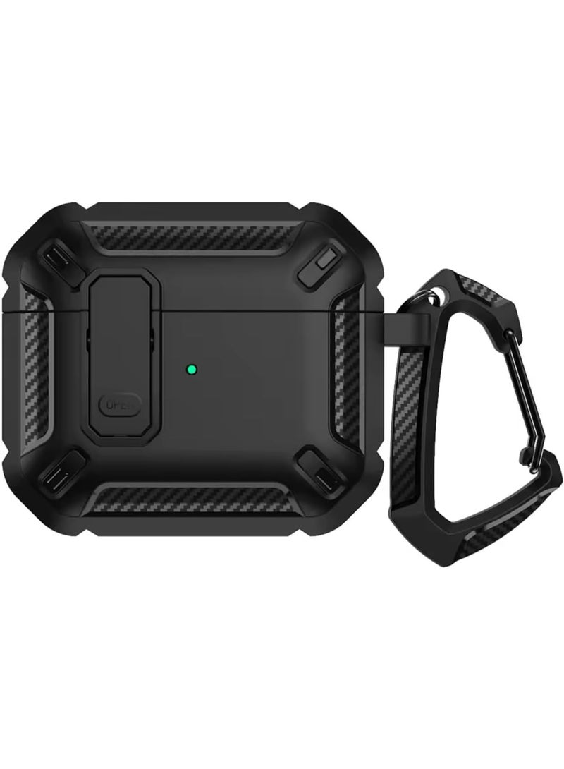 فكرة Fekra متوافق مع Samsung Galaxy Buds 3 Pro/Buds 3 حافظة مقاومة للصدمات بالكامل (قفل آمن) Galaxy Buds 3 و Galaxy Buds 3 Pro (2024) مع حلقة تثبيت - Image 1